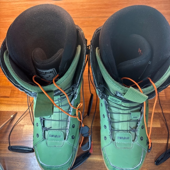 THIRTYTWO SNOWBOARD BOOTS GREEN SIZE M 7.5 SEXTON FIT FALL 2011 - Picture 5 of 9